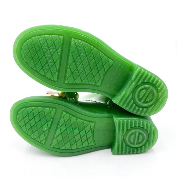 JW Anderson Chain Rain Boots‎ Green Rubber Chunky Gold Ankle Sz 36 / 6 - Picture 11 of 14